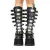 Stiefel Winter Neue Frauen Punk Boots Mode runde Zehen Gothic Wedge Motorrad Stiefel bequemer Rücken Reißverschluss Nonslip Plattform Schuh Mujer