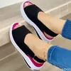 Sapatos casuais femininos verão respirável cunhas tênis plus size formadores plana vulcanizar sandálias esportivas