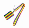 10 Stück LGBT Regenbogen Transgender Lanyard für Schlüssel ID Kredit Bankkarte Abdeckung Abzeichenhalter Telefon Charm Schlüsselanhänger Schlüsselanhänger Zubehör