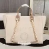 Carta sacos de luxo praia cc totes bolsa moda bolsa de lona mulheres tote marca ch feminino bordado bolsas de designer senhoras compras cruz corpo mochila igbz