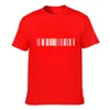 Homens Camisetas Código de Barras Homens T-shirt Presente Aniversário Verão O-pescoço Camisetas