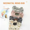 Happyflute Denmarks Design Angel Wings Bib Waterproof Baby Feeding Bibs Saliva Towel For Baby Boys And Girls Eating 240319