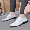 Dress Shoes Men Leather Series Business Autumn Formal Wear Low Heels Metal Stitching Breathable Anti-slip