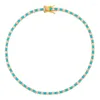 Urok Bracelets Mix White Turquoises Round 3 mm CZ Zestaw Zestaw Bransolek tenis