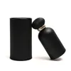 High Quality Luxury Unique Matte Black Round Empty Glass Spray Perfume Bottle with Packaging Box