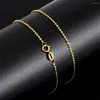 Chains Pure Au750 18K Yellow Gold Chain Women Perfect Thin O Link Necklace 16-24inch