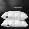 Oreiller confortable en duvet haut de gamme style el oreiller en duvet noyau d'oreiller en coton duvet d'oie blanche noyau d'oreiller cervical 3 dimensions 240320