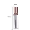 lipglazuurbuis 5 ml make-up cosmetische navulfles vierkante doorzichtige houder luxe ronde roségouden deksel plastic lege lipglossbuis y809 #