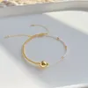 Charm Bracelets KKBEAD Miyuki Seed Beads Dainty Bracelet Jewelry For Women Gift 8mm Gold Color Adjustable Rope Pulseras Femme