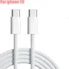 60W PD Kablolar İPhone 15 Hızlı Şarj 1m 3ft USB C Tip C Tip C Braided Cable Apple Şarj Kablosu Hızlı iPhone Şarj Corbor Veri Kablosu iPhone 15 Plus Pro Max 838DD