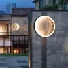 Lâmpada de parede moderna led lua criativo corredor mural acessórios iluminação sala estar quarto fundo decorativo