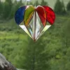 Decorative Figurines Decorations Multi-Sided Heart Suncatcher Colourful Stained Glass Pendant Ornaments Rainbow Durable