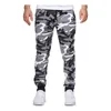 Moda masculino esporte camuflage bandagem casual calça solda de batida de tração calças calças ropa hombre calca masculina 240417