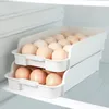 Bouteilles de rangement porte-œufs pour réfrigérateur, plateau de cuisine, conteneur empilable