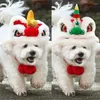 Vêtements pour chiens Chapeau de danse du lion chinois Célébration du festival de printemps pour animaux de compagnie Mariages d'hiver multifonctionnels Halloween