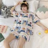 Neue Stil Nachtwäsche Cartoon Pyjamas für Frauen Lange Hosen Ärmeln Frühling Herbst Loungewear Erwachsene Mode Homewear Unterwäsche