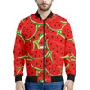 Giacche da uomo Moda Cartoon Anguria Giacca Uomo Bambini 3d Stampato Frutta Felpe Top Cerniera allentata Maniche lunghe Cappotto primaverile