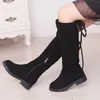 أحذية Boots Long Long Round-oe Kids Plush بطانة مقاومة للماء خفيفة الوزن متعددة الجودة جودة سميكة أسفل الأطفال بوو