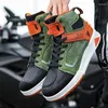 Cycling Shoes Motorcycle Boots Summer Breathable Men Motorbike Sneaker Microfiber Leather Adventure Touring Motorcyclist Anti-slip