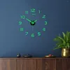 Wanduhren Leuchtende Uhr Aufkleber 3D Aufkleber Ziffern Digitaluhr DIY