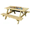 Camp Furniture Wooden Picnic Table Outdoor Garden Camping Trips Set