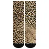 Kvinnors strumpor Cheetah Brown Hidden Leopard grafiska trendiga strumpor Autumn Non Slip Men bekväm design utomhus