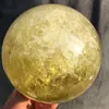 Statuette decorative Sfera di cristallo con sfera di quarzo citrino naturale da 100-110 mm