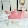 Baby Plush Toy Cartoon Crown Shape Pillow Pink Cushion Gift Birthday Party Room Decoration Boy Girls Sleeping Bedding Pillows 240313