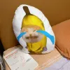 Toys Love Heart Big Banana Cat Cushion Oreiller Happy Cat Doll Pendentif Pleen Banana Cat Throw Oreiller en peluche Pouchon Toy Cadeaux
