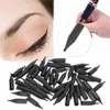 50pcs jetables stérilisés capuchons d'aiguille sourcil eye-liner lèvres tatouage aiguille buse capuchons 1P / 3R noir tatouage mitrailleuse Accory 32zh #