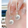 High End East Gate Earrings with Large Pearl Personalized and Trendy Simple Popular Online New {category}