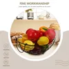 Dinnerware Sets Iron Fruit Basket Wire Baskets Vegetable Storage Desktop Holder Metal Bread Bailing