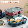 Microondas Divided Plate Lanch Box com 5 compartimentos Caso Bento portátil Separe Dinning Food Bandey para o escritório do aluno 240312