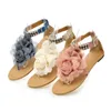 Frauen Sandalen Böhmen Stil Sommer Schuhe Frau Strand Bequeme Flache Sandalen Blume Alias Flip-Flops Plus Größe 43 WSH4021 240318