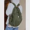 Lu mochila femenina simple todo estudiante universitario mochila femenina perezosa escuela secundaria mochila colgante lona femenina mochila de gran capacidad