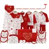 Clothing Sets 20/23/25 Pcs/set Born Baby Set 2024 For Boy Girl Autumn Spring Winter Cotton Outfits 0-6 Months Red