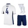 England 2024 Soccer Jerseys Saka Foden Bellingham Rashford Kane Sterling Grealish National Team Football Kit 24 25 Red Shirts White Blue Kids Kit Top