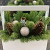 Fleurs décoratives 10 pièces, petites aiguilles de pin vertes simulées, Branches artificielles de noël, fausses plantes de neige, ornements de noël