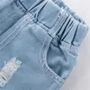 CROAL CHERIE Fashion Children Ripped Jeans Kids Boys Girls Denim Pants For Teenagers Toddler Clothes 240318