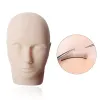 Falsk Eyel Extensi Training Kit Practice Model Head Eye Pads Pincezers Lim Ring Brush Grafting Eyel Tools Kit H65D#