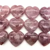 Decorative Figurines Beautiful 1PC Natural Lavender Rose Quartz Love Heart Shape Specimen Healing Polished Stone Gemstones Crystals