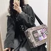 Abendtaschen JIAERDI Japanische weiße Ita-Tasche Frauen Harajuku Bogen Kawaii Leder Quadratische Schulter Weibliche Vintage Niedliche Messenger-Ästhetik