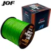 خطوط Jof 1878lb 8strands PE سلك مضفر Peche Seap الغزل Multifilamento سلك 300M 500M خط الصيد متعدد الألوان