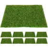 Decorative Flowers 9pcs Fake Grass Turf Sand Table Mat DIY Lawn Decoration