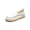 Mocassins De couleur vulcanisés à bout rond pour femmes, baskets De printemps assorties avec tout, chaussures décontractées