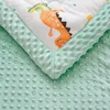 Winter Warm Baby Quilt Trooster Gewatteerde Deken Zomer Zachte Dutje Cover Bed Dikke Deken geboren Baby Inbakeren Wrap Beddengoed 240311