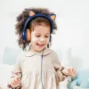 Casque/casque professionnel 85db casques pour enfants oreilles de chat mignon casque de jeu filaire 3.5mm AUX pliable avec micro meilleur cadeau