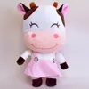 Jouet en peluche de vache pour Couple, mignon, bleu, rose, jeux pour enfants, camarades de jeu, cadeaux de vacances, décoration de chambre, vente en gros, 2024