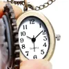 Pocket Watches Antique Style Bronze White La Beauty Quartz Pocket Necklace Pendant Girl Women Clock Birtay Gift Reloj de Bolsillo P62 L240322