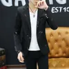 Boutique moda impressão masculina casual negócios blazer/estampagem listra masculino fino terno jaqueta casaco masculino 240309